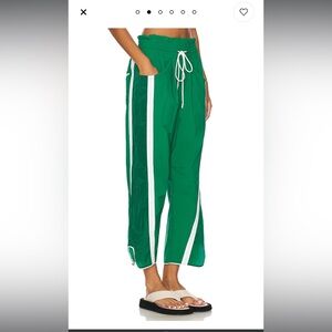 Free People Champs track Pants XS Heritage Green NWT